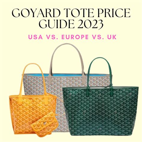 prix goyard|goyard tote price guide.